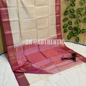 Maheshwari Tissue Zari Chex Saree