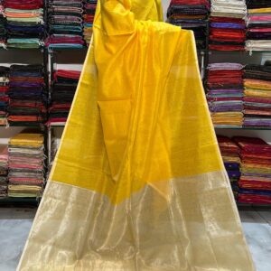 Maheshwari Silver Zari Line Saree