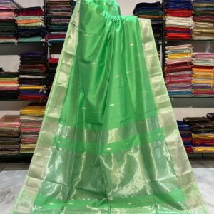 Maheshwari Big Border Zari Line Buti Saree