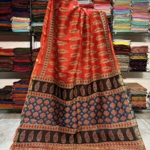 Maheshwari Ajrakh Print Saree