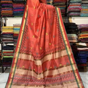 Maheshwari Teen Kila Print Saree